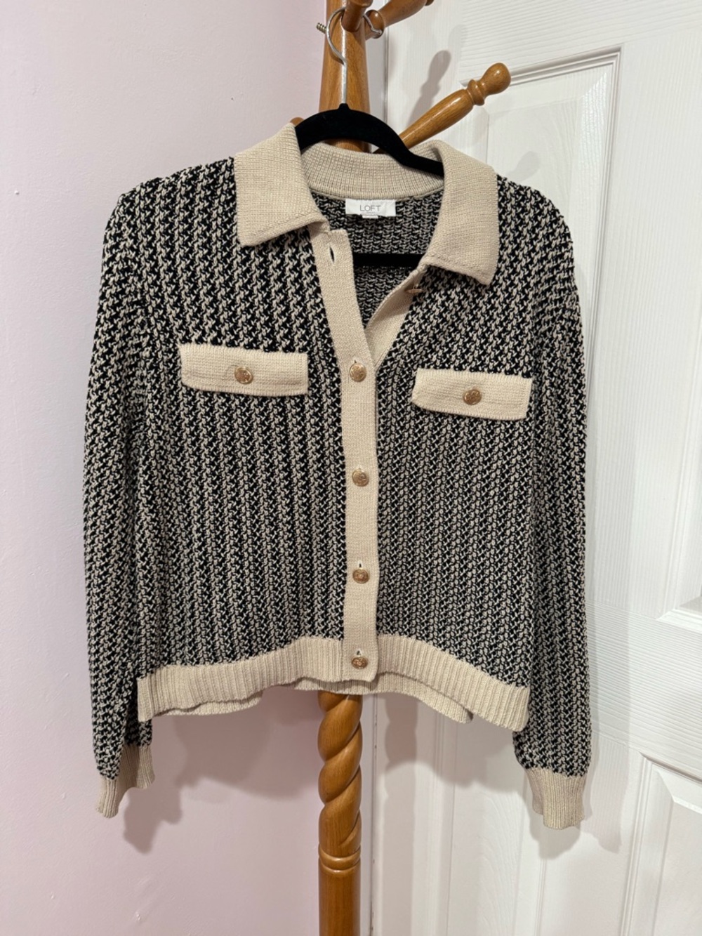 NWOT Knit Button Down Top
